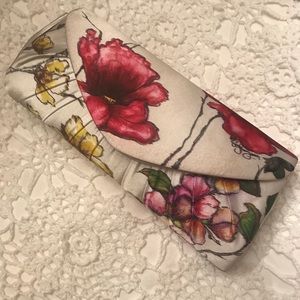 OOAK Handpainted Satin Clutch